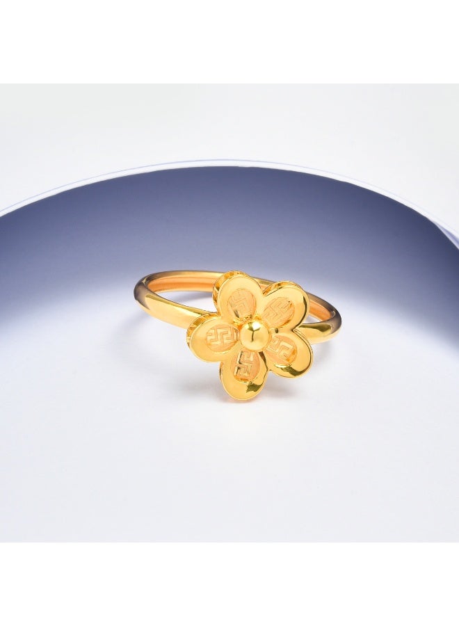 BAFLEH JEWELLERY Blooming Beauty – 21K Gold Floral Ring  - Image 4