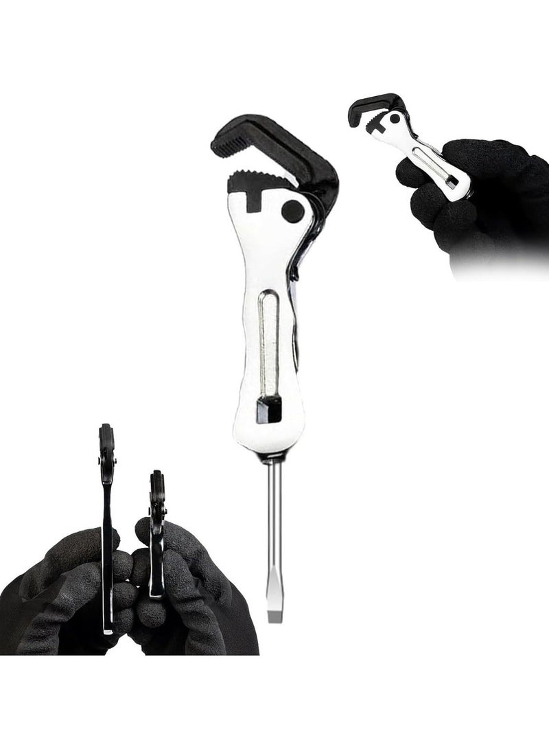 Portable Mini Adjustable Wrench - High Hardness Steel Tool for Small Fasteners Home Plumbing & Electronics Repair - Image 1