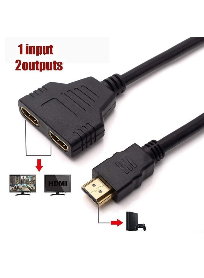 CMGTYYD HDMI Splitter Cable Male 1 to 2 Way HDMI Adapter – 1080P, Dual HDMI Female Output for HDTV, LED, LCD – Supports Two TVs Simultaneously - Image 2