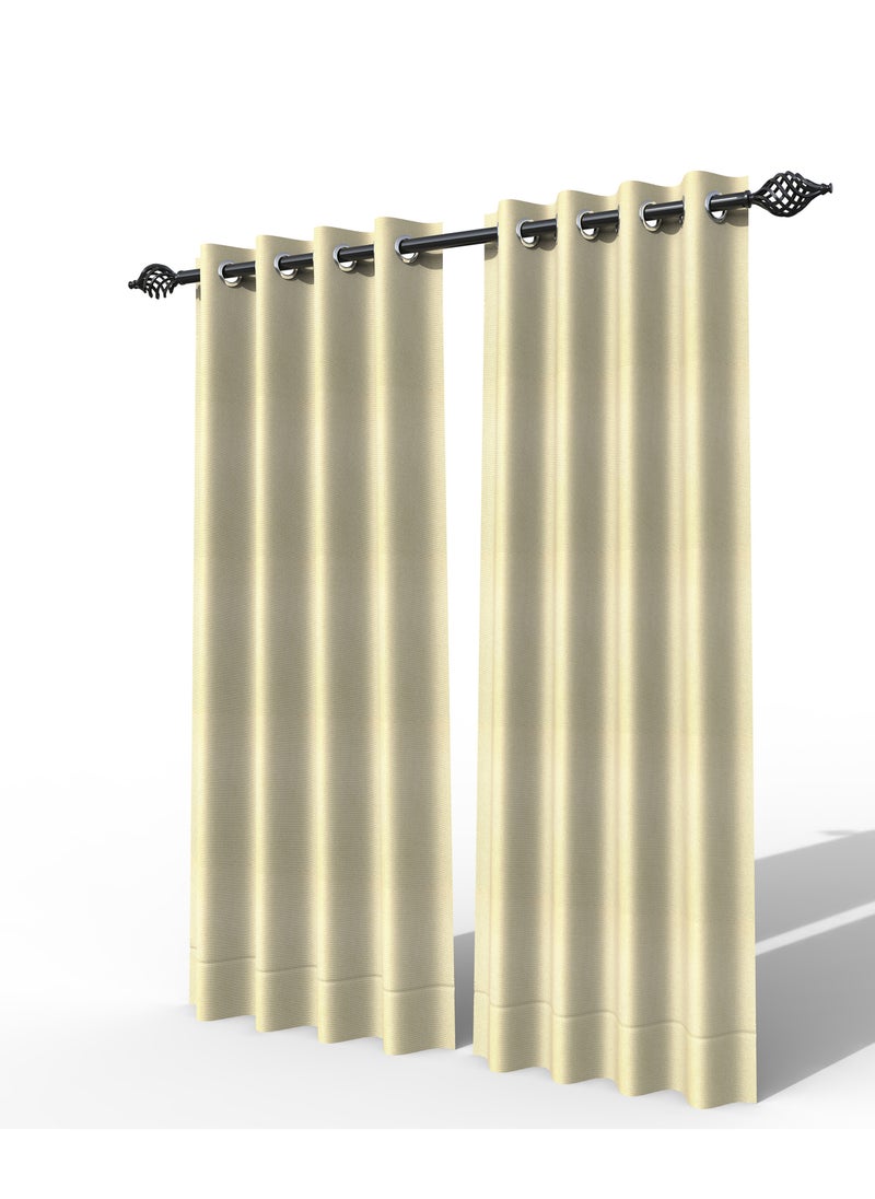 Fabrahome Light Filtering 7 Ft Rectangular Curtain (Pack of 1)