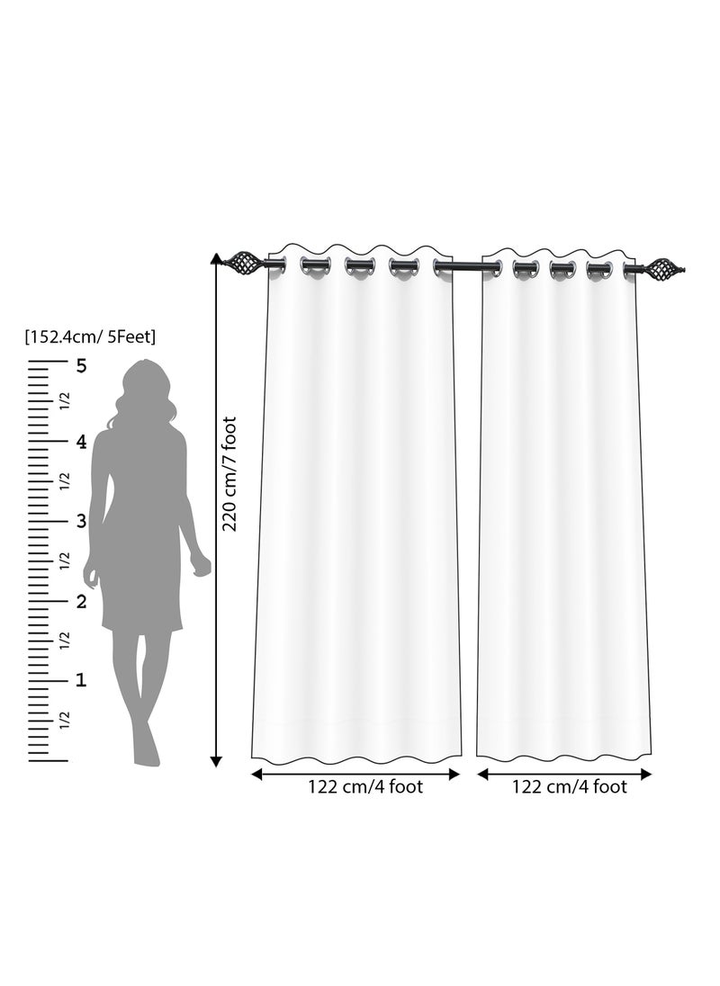 Fabrahome Light Filtering 7 Ft Rectangular Curtain (Pack of 1)