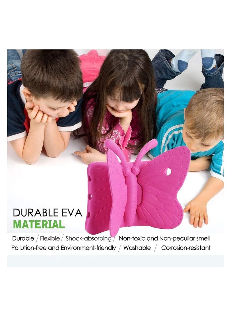 iPad 9th 8th 7th Generation Case Kids Girls, Cute Butterfly Shockproof EVA Foam Super Protection Stand Cover for iPad 2021 2020 2019 10.2" and iPad Air 3 Pro 10.5" - Image 4