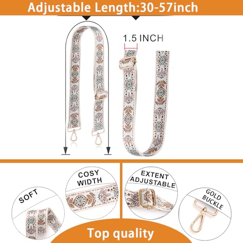 S-Jacorry Purse Strap Replacement Crossbody Handbag Strap Wide Shoulder Strap Adjustable Canvas Straps Replacement Belts - Image 4