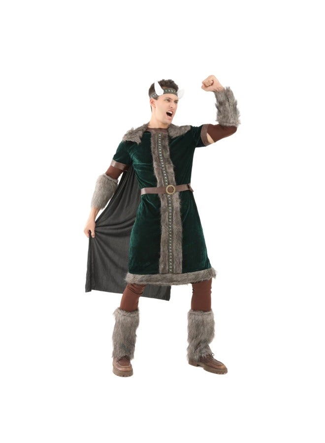 Medieval Viking Pirate Men's And Women's Costumes Halloween Cosplay New Set Polyester
