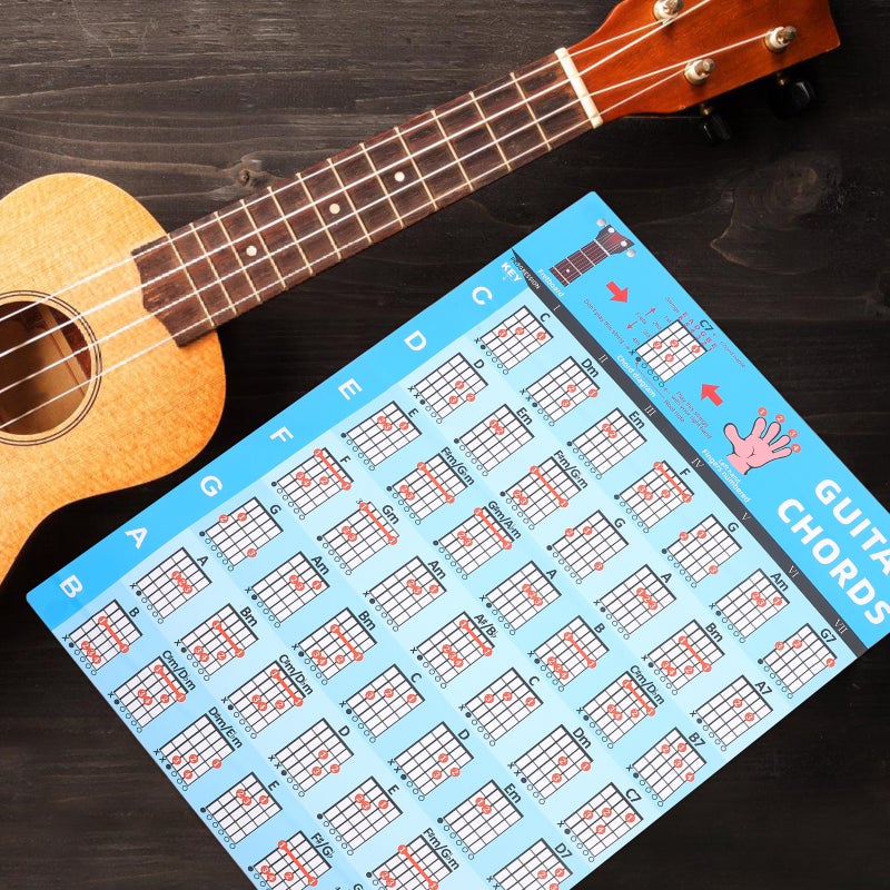 Guitar Chord Chart Guitar Chord Poster Indoor Guitar Chord Reference Chart - Image 3