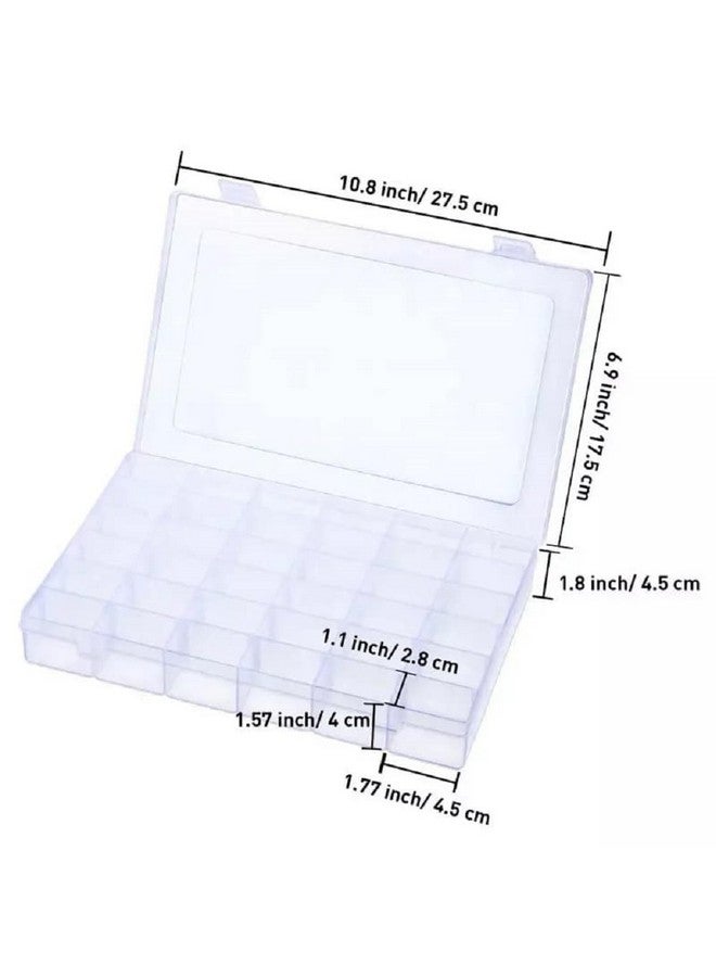 Rylan Plastic 36 Grid Cells Multicolorpurpose Jewelry Organizer Rectangular Storage Box, with Adjustable Dividers, Transparent Storage Organizer Box for Jewelry Beads Earring - Image 2