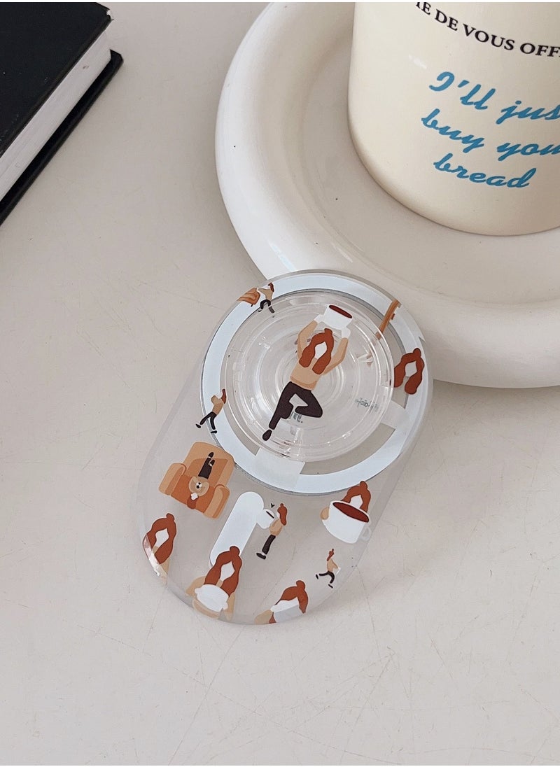 Casetify - Coffee Girl Phone Grip Stand Compatible with MagSafe, MagSafe Phone Grip Holder, Wireless Charging Compatible - Image 1