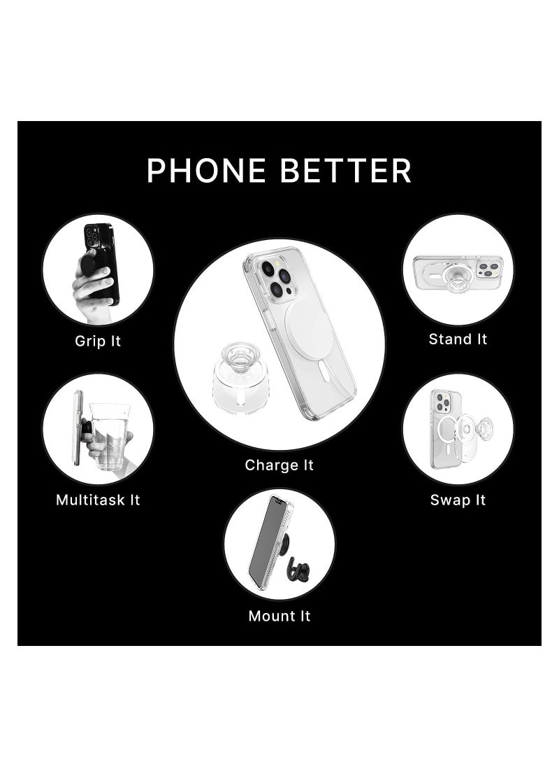 Casetify - Coffee Girl Phone Grip Stand Compatible with MagSafe, MagSafe Phone Grip Holder, Wireless Charging Compatible - Image 1