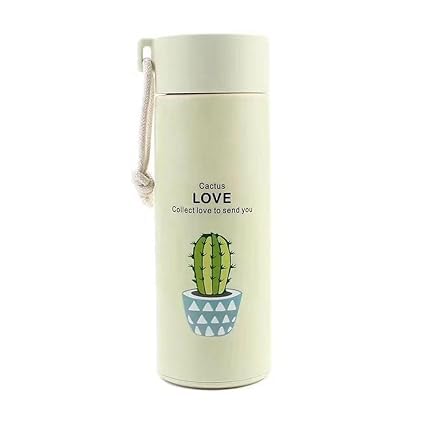 Zerolex Plant Glass Water Bottle with Protective Cover Glass Water Bottle for Fridge Home Office Gym Travel BPA Free Water Bottle Glass Cool Bottle 400ml Pack Of 2 - Image 2