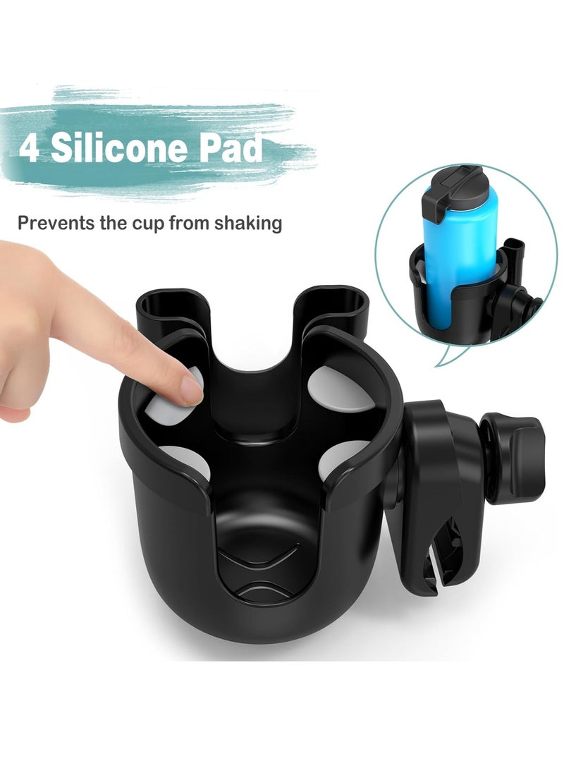 Gonice Stroller Cup Holder with Phone Holder, Universal Bottle Holder for Wheelchair, Walker, Bike, Scooter  - Image 5