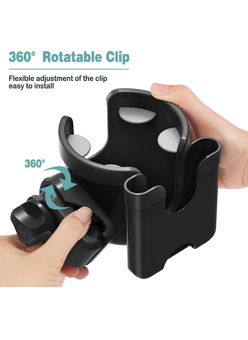 Gonice Stroller Cup Holder with Phone Holder, Universal Bottle Holder for Wheelchair, Walker, Bike, Scooter  - Image 4
