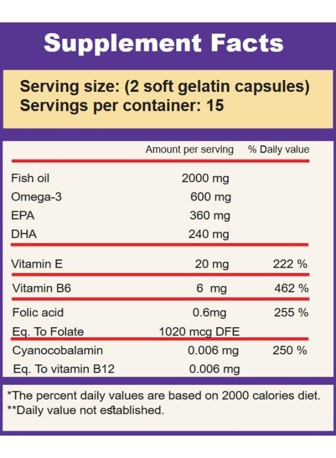 نيرها أوميجا ٣ الثنائي الأساسي للصحة: أوميجا ٣ + فيتامين د٣ - Image 3