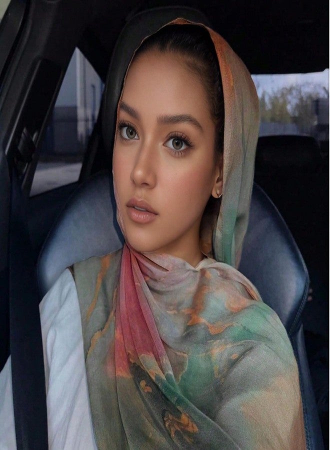 ZGMYC حجاب نسائي مطبوع عليه زهور مائية من ZGMYC، مصنوع من قطن مودال ناعم، أغطية رأس إسلامية، شالات، حجاب عصري جاهز للاستخدام - Image 4