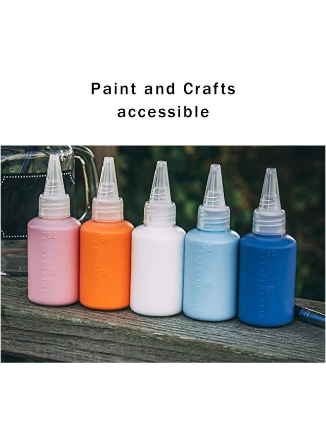 Ryhn 10pcs Clear Plastic Small Squeeze Bottles, 60ml/2oz Empty Squirt Bottle with Twist top Caps and 2pcs Mini Funnels for Sauce, Essential Oils, Liquids, Glue, Crafts - Image 4