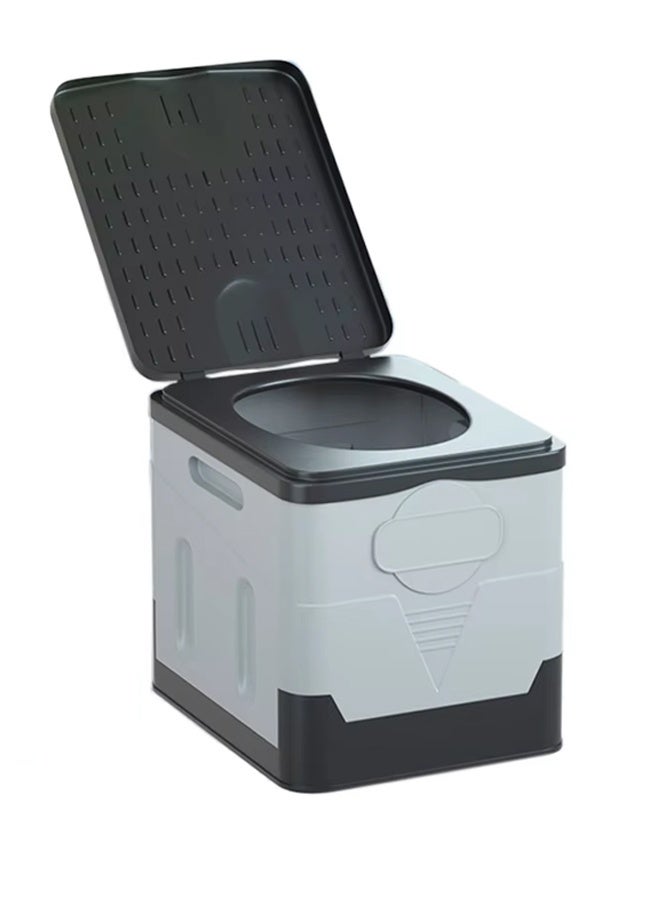 ZCM-HAPPY Portable Folding Toilet - Travel Integrated Outdoor Toilet for Camping, Boat, Hiking, Long Trips, and Beach Use, Durable ABS Material with Storage Bag - Image 2