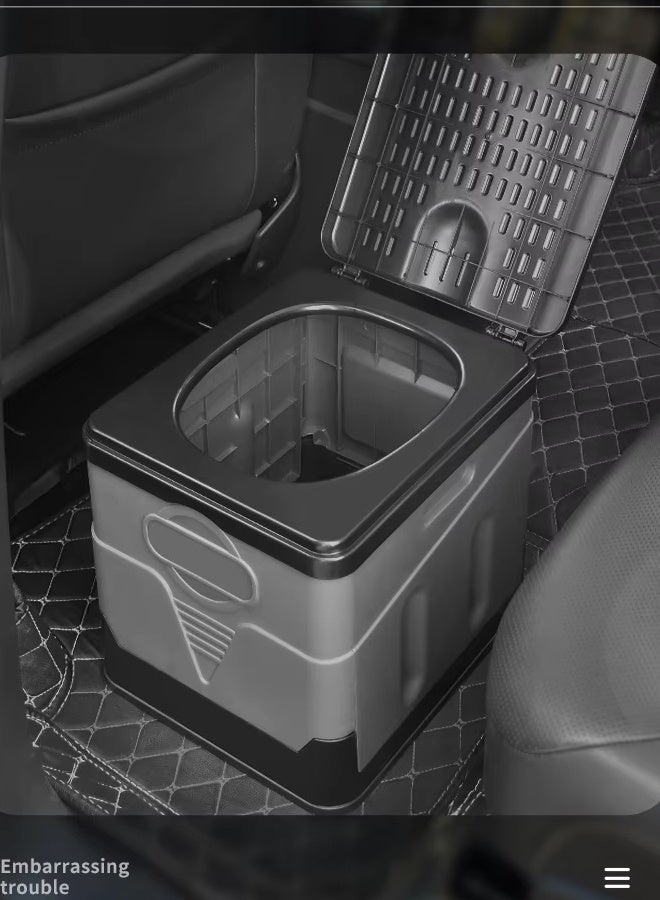 ZCM-HAPPY Portable Folding Toilet - Travel Integrated Outdoor Toilet for Camping, Boat, Hiking, Long Trips, and Beach Use, Durable ABS Material with Storage Bag - Image 4