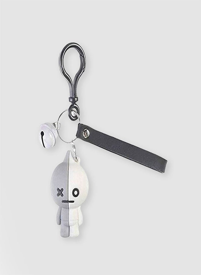 NIBEMINENT Bts Bangtan Figurine Key Chain Grey/Black