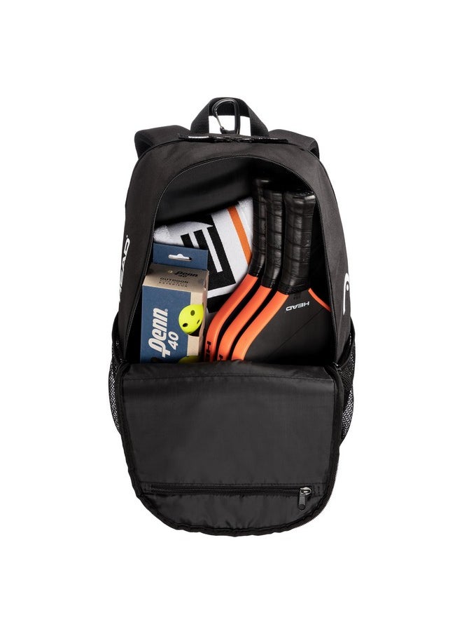 HEAD Tour Pickleball Backpack 22L, Color-Black/White  - Image 2