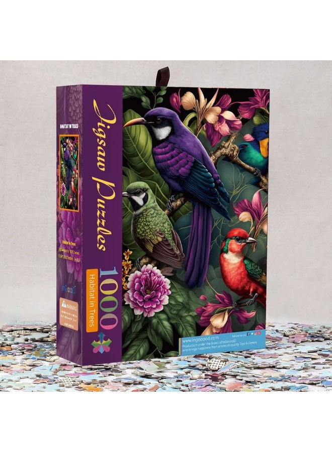 Ingooood Jigsaw Puzzle 1000 Pieces-Sneak Peek Series - Habitat in Trees - Entertainment Toys for Adult Special Graduation or Birthday Gift Home Decor - Image 2