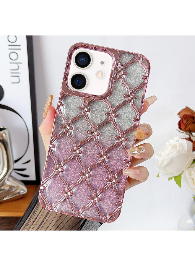 Zaboon Case For iPhone 11 Star Flower Electroplated TPU Phone Case with Gradient Glitter Paper - Image 1