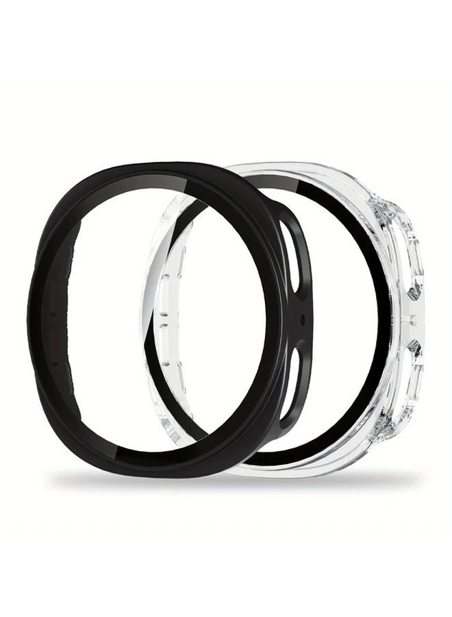 Blue Black Hard Bumper Case For Samsung Galaxy Watch 8 40mm With Built In Screen Protector - Image 2