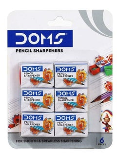 DOMS 6-Piece Pencil Sharpener Multicolour  - Image 1