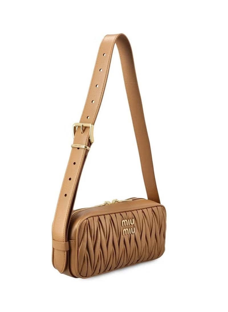 Miu Miu Logo-Lettering Zip-Up Shoulder Bag  - Image 2