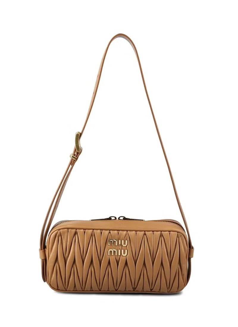 Miu Miu Logo-Lettering Zip-Up Shoulder Bag  - Image 1