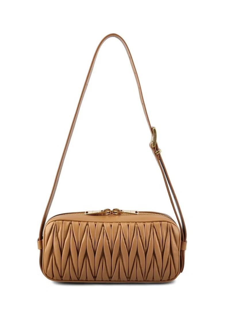 Miu Miu Logo-Lettering Zip-Up Shoulder Bag  - Image 3