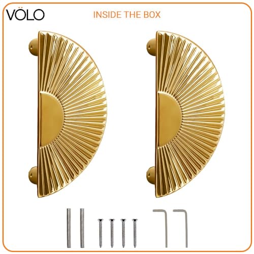VOLO Main Door Handle 160 MM – Pack of 2 Pieces | PVD Gold Pull Handle for Wooden/Metal/Glass Doors, Smooth Grip, Durable Design for Home/Office/Hotels | Model S-615 - Image 5