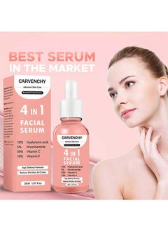 CARVENCHY 4 in 1 Face Serum Multi-Purpose Repair, Anti Aging Facial Serum for Dark Spots, Fine Lines and Wrinkles, Brightening and Firming Facial Serum 30ML  - Image 1