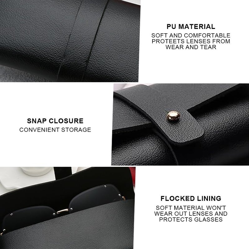 May Create حافظة نظارات MAYCREATE® من PU للنساء والفتيات، حقيبة متعددة الاستخدامات لتخزين أحمر الشفاه والعملات، حافظة نظارات للمجوهرات والنظارات - Image 5