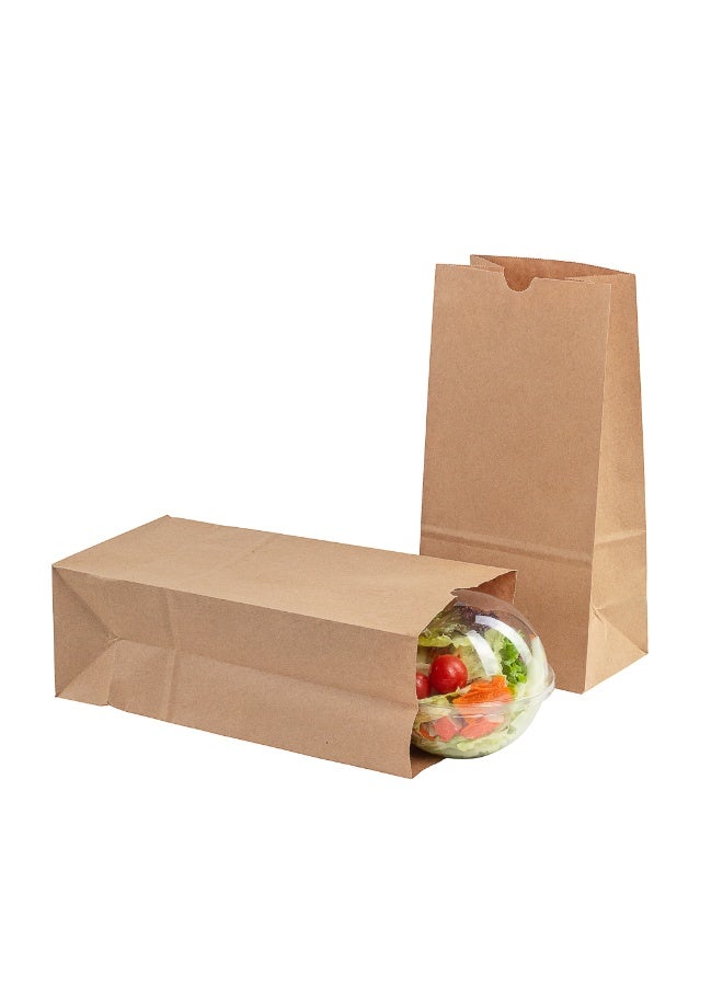 Restaurantware أكياس غداء قابلة للتصرف من باك تيك 8 رطل، 100 كيس قوي للتوصيل - قاع مسطح، رائع للمطاعم والمقاهي والمخابز، أكياس فشار من كرافت بني - Image 1