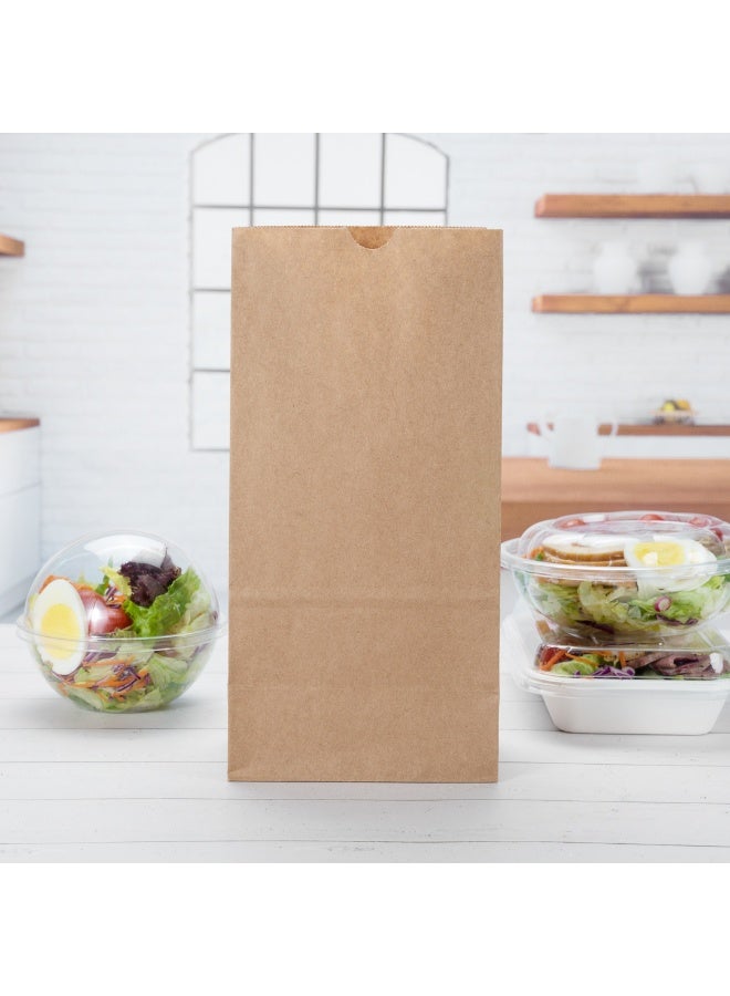 Restaurantware أكياس غداء قابلة للتصرف من باك تيك 8 رطل، 100 كيس قوي للتوصيل - قاع مسطح، رائع للمطاعم والمقاهي والمخابز، أكياس فشار من كرافت بني - Image 5