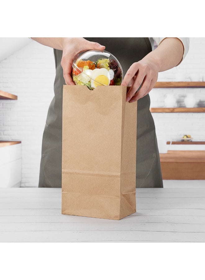 Restaurantware أكياس غداء قابلة للتصرف من باك تيك 8 رطل، 100 كيس قوي للتوصيل - قاع مسطح، رائع للمطاعم والمقاهي والمخابز، أكياس فشار من كرافت بني - Image 3