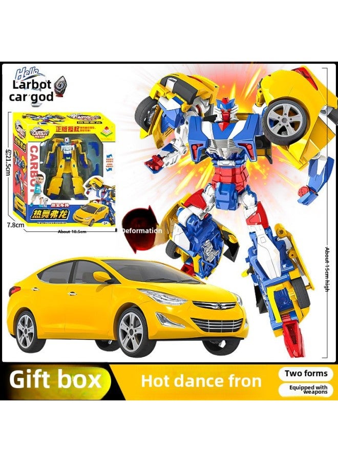 Genuine Kabao Car God Toy Children's Deformation Robot Model King Kong Deformation Special Police Prophet Cartoon Autobot-Color:Hot Dance Fron Kb-04 - Image 1