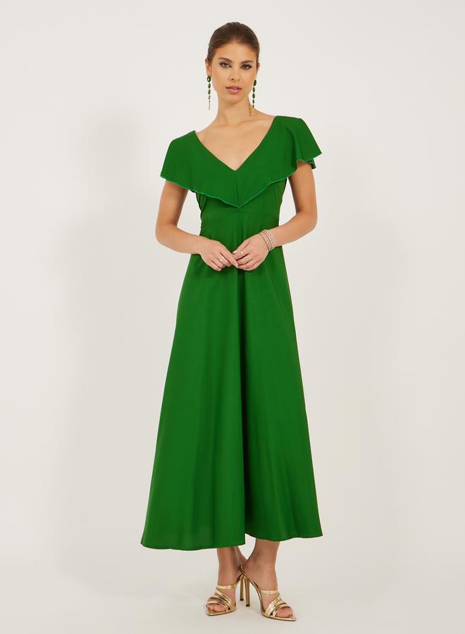 Styli Emerald Ruffle Dress  - Image 2