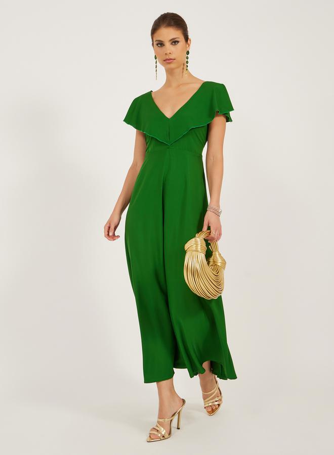 Styli Emerald Ruffle Dress  - Image 1