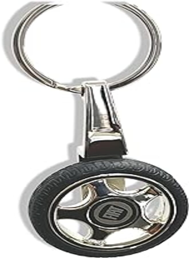 Moving Tire Shape Fiat Keychain