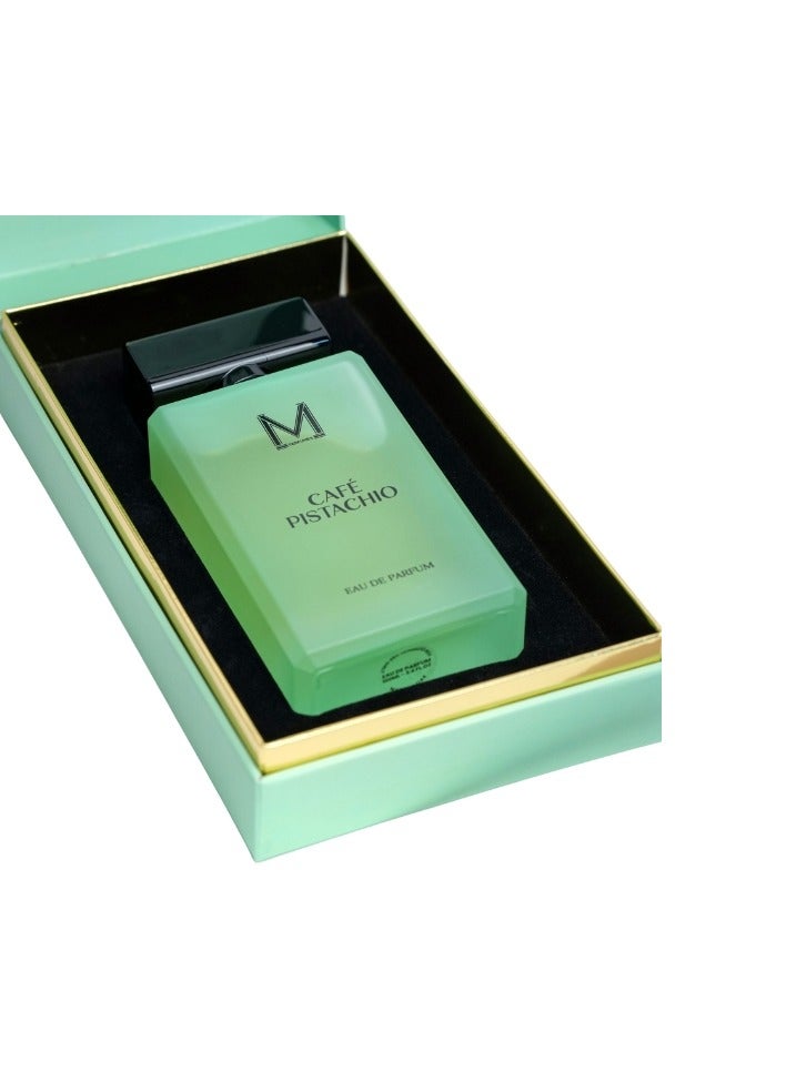 VM PERFUMES Café Pistachio Unisex Eau de Parfum 100ml – Sophisticated Pistachio, Coffee & Rose Scent with Woody & Musky Notes - Image 4