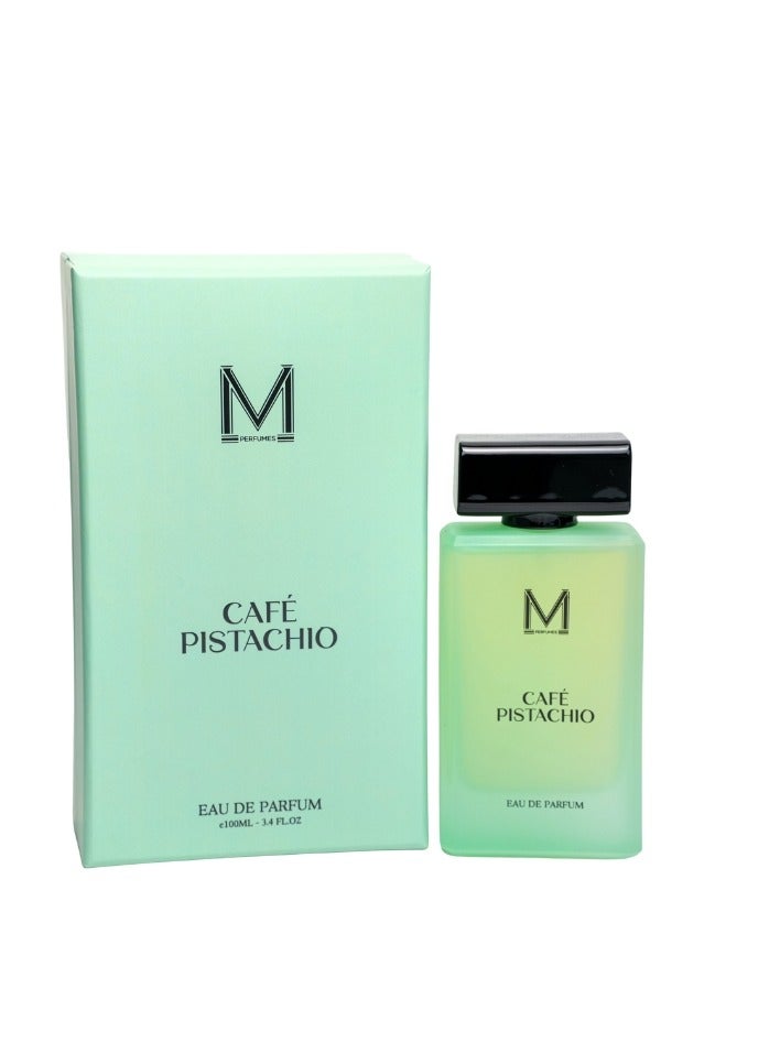 VM PERFUMES Café Pistachio Unisex Eau de Parfum 100ml – Sophisticated Pistachio, Coffee & Rose Scent with Woody & Musky Notes - Image 1