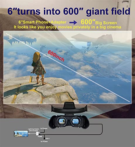 VISIONHMD Bigeyes H1 3D Video Display Glasses,HDMI Input,Personal Movies Cinema, Video Goggles, Headset, Head-Mounted Video Display,Priviate 3D IMAX Movie Cinema(Bigeyes H1) - Image 4