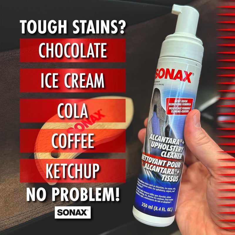 SONAX Upholstery and Alcantara Cleaner - 250 ml Foam Spray for Stain Removal - Image 2