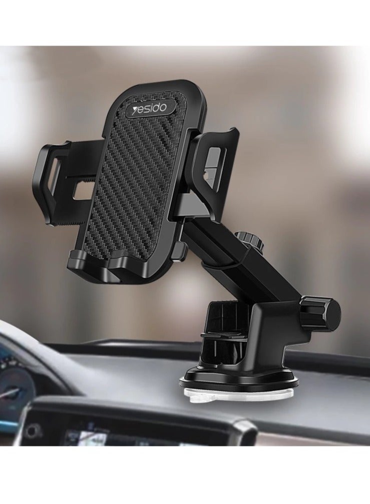 Yesido C23 Universal Car Phone Holder Stand Dashboard Windshield GPS Car Mount Bracket Sucker Mobile Phone Holder Under For 6.4 inch devices - Image 1