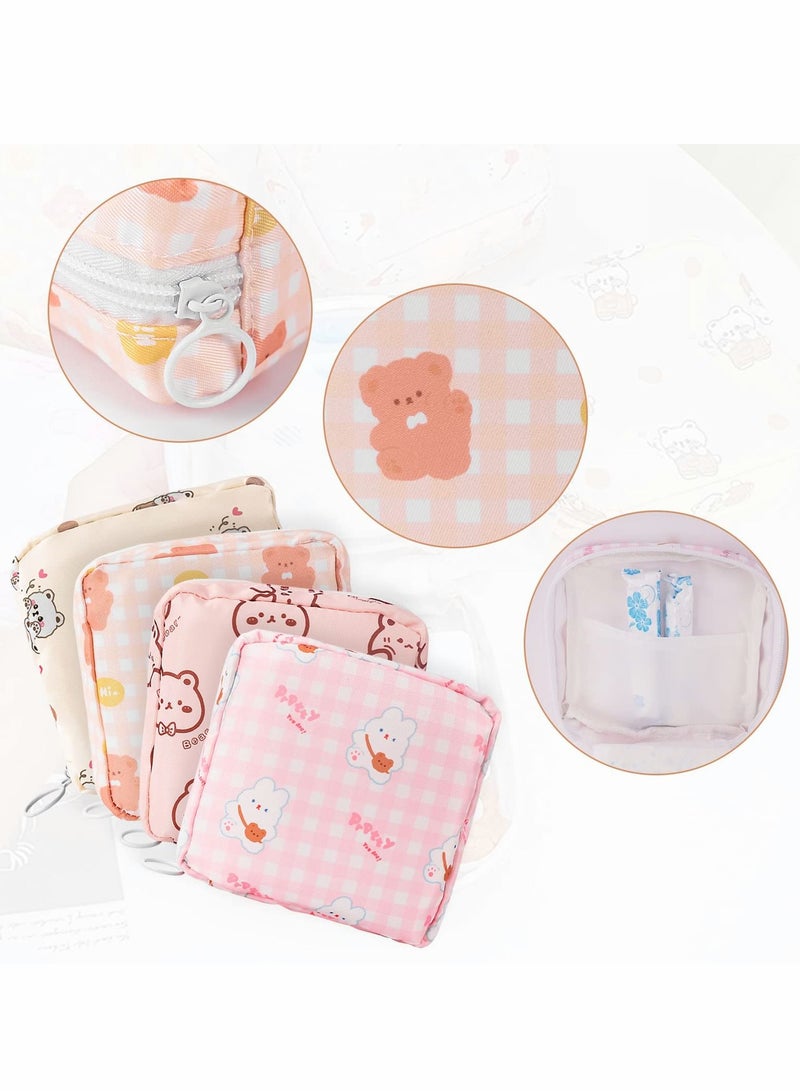 KASTWAVE Sanitary Napkin Storage Bag Portable Sanitary Napkin Storage Pouch Pack of 4 Reusable Menstrual Cup Pouch  - Image 2