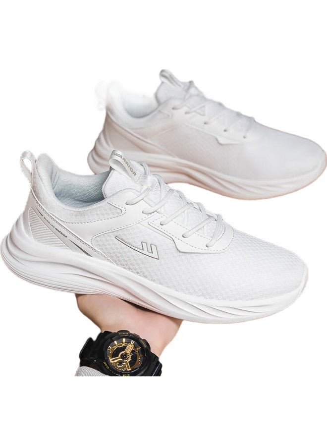 Pull Back Warrior Men'S Casual Shoes New Style All-Match Breathable Solid Color Sports Shoes Men White 35 (225Mm) - Image 2