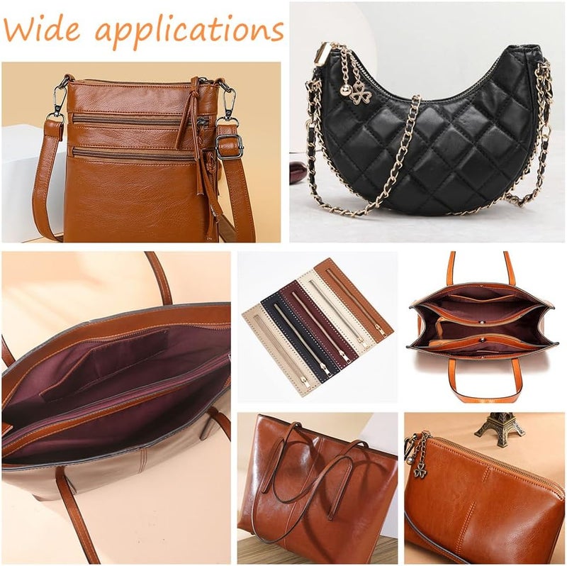 كلاراكو سحاب من جلد البولي يوريثان من كلاركو، 5 ألوان، إطار سحاب خياطة جلدي 10.6 بوصة، سحابات حقيبة يدوية الصنع، نهاية مغلقة مع إطار من جلد البولي يوريثان لمحفظة الكروشيه DIY وخياطة الجينز وإكسسوارات الحرف اليدوية - Image 5