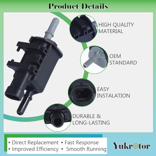 Yukrotor Vapor Canister Purge Valve 12597567 Compatible with Chevy Avalanche Express Silverado Suburban Tahoe GMC Buick Cadillac Isuzu Pontiac Saab Saturn Replaces OE# 214-1680 911-032 - Image 5