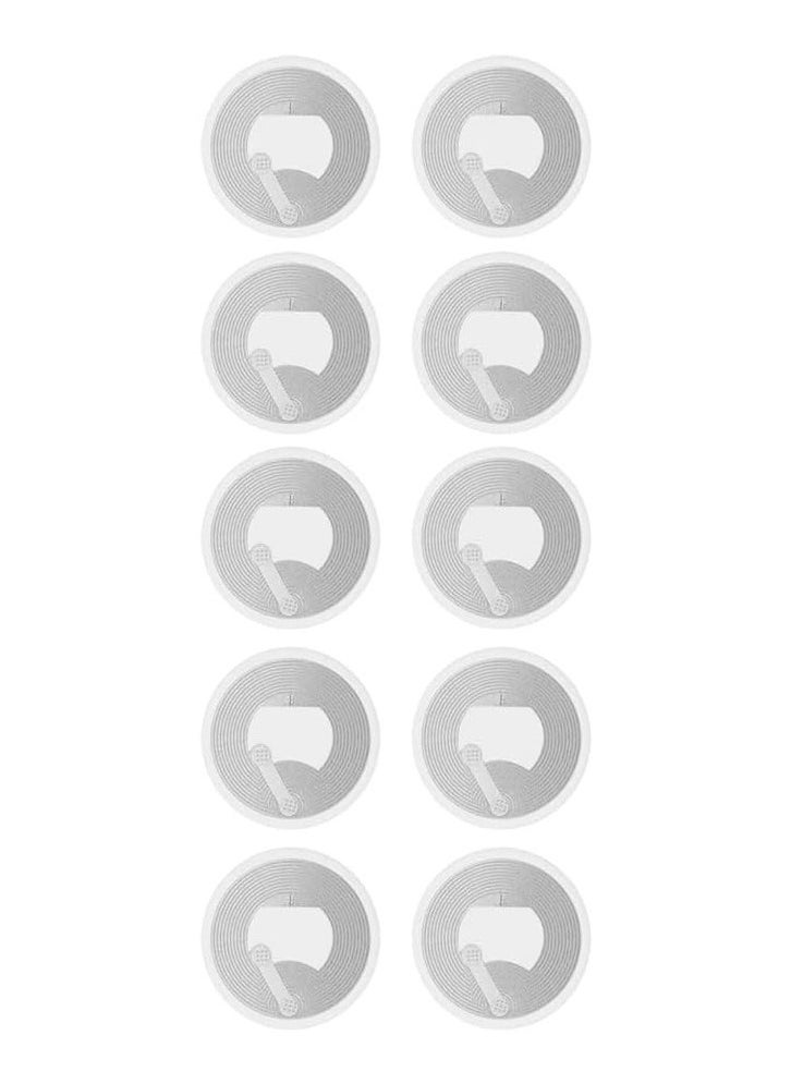 Rubik - NFC 215 Sticker 504 Bytes Tags (Inlay), Transparent Self-adhesive Ntag215 Token Tags, Compatible with RFID IC Mifare 13.56mhz TagMo Amiibo (20 Tags) - Image 1