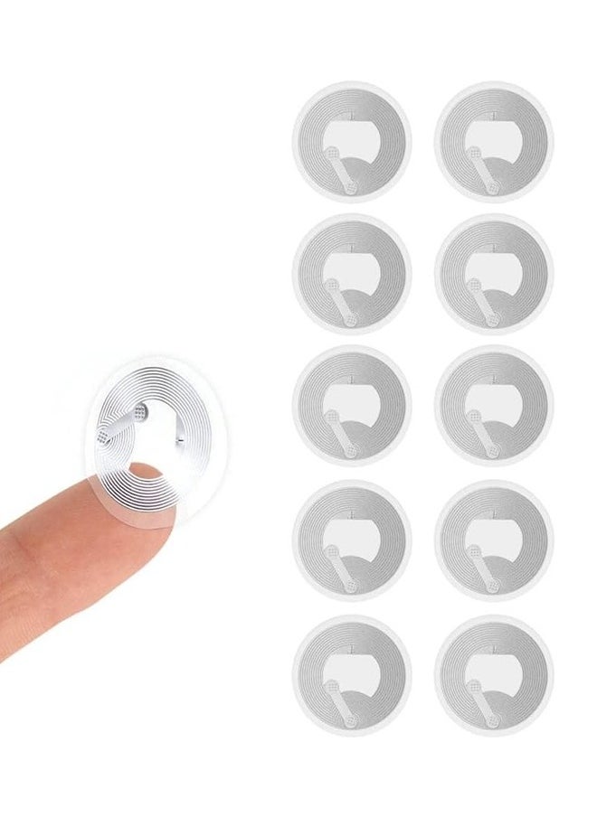 Rubik - NFC 215 Sticker 504 Bytes Tags (Inlay), Transparent Self-adhesive Ntag215 Token Tags, Compatible with RFID IC Mifare 13.56mhz TagMo Amiibo (20 Tags) - Image 1